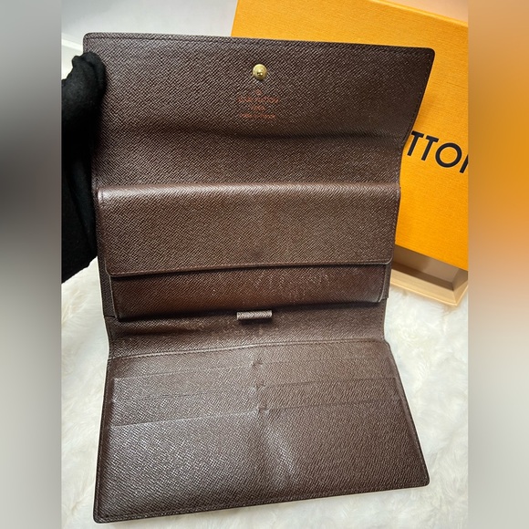 LOUIS VUITTON-TH0011 Portefeuille International Wallet Damier Ebene - Picture 6 of 13